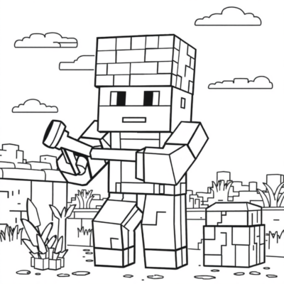 Coloriage : coloriages pour enfants Minecraft