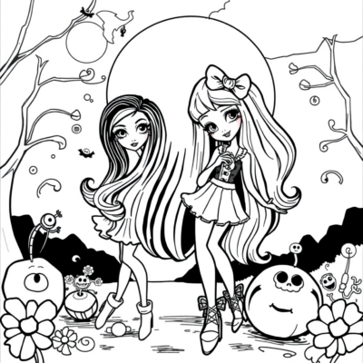 Livre de coloriage : coloriages pour enfants Monster High à imprimer