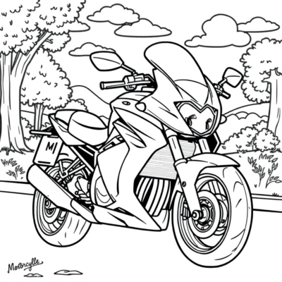 Livre de coloriage : coloriages pour enfants moto