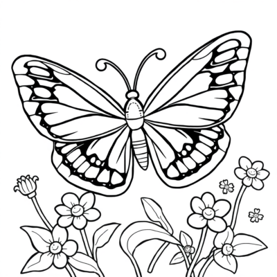 Livre de coloriage : coloriages pour enfants papillon