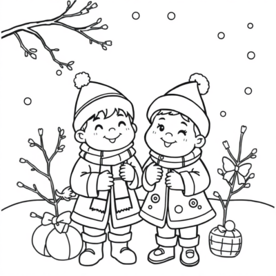 Coloriage : coloriages pour enfants Nouvel An