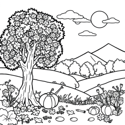 Livre de coloriage : coloriages pour enfants sur l’automne
