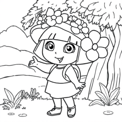Coloriage : coloriages pour enfants en ligne Dora