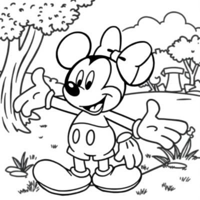 Coloriage : coloriages pour enfants en ligne Mickey Mouse