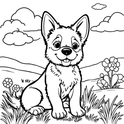 Coloriage : coloriages pour enfants chiot