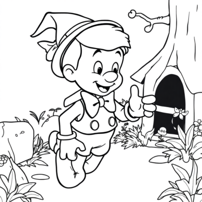 Coloriage : coloriages pour enfants Pinocchio