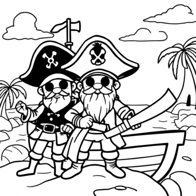 Livre de coloriage : coloriages pour enfants pirates