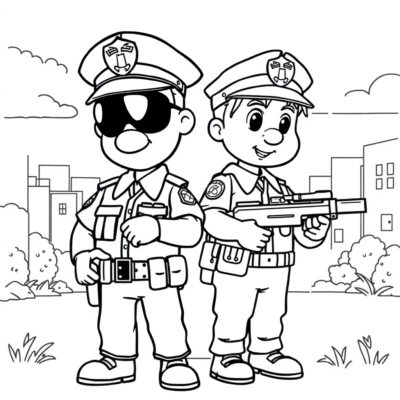 Livre de coloriage : coloriages pour enfants, police