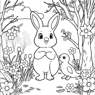 Livre de coloriage : coloriages pour enfants du pré-printemps