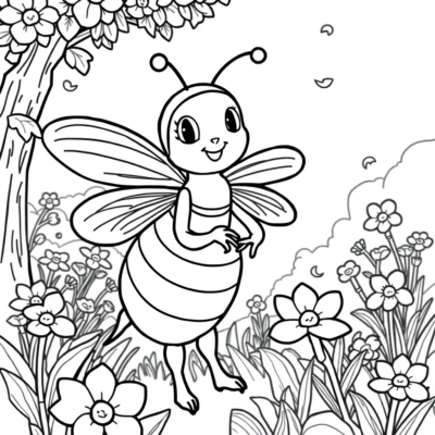 Coloriage : coloriages pour enfants de la petite abeille Maya