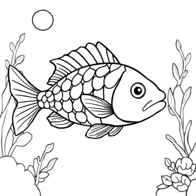 Livre de coloriage : coloriages pour enfants poissons