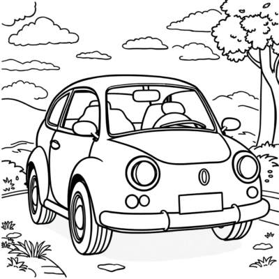 Livre de coloriage : coloriages pour enfants voiture