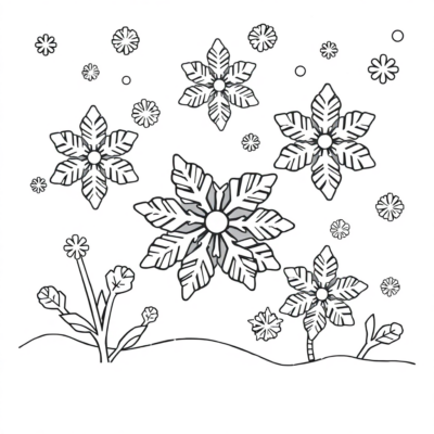 Livre de coloriage : coloriages pour enfants flocons de neige