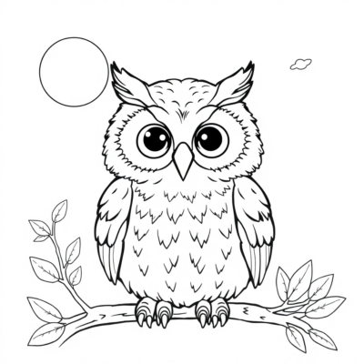 Coloring Book: coloriages pour enfants hibou