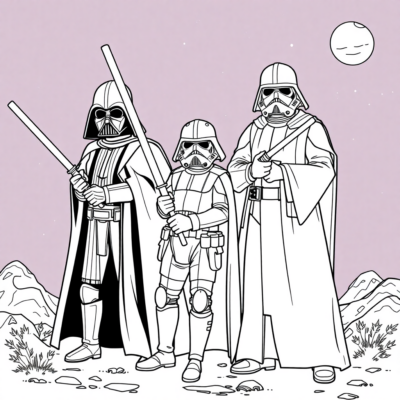 Dessin à colorier : coloriages pour enfants Star Wars