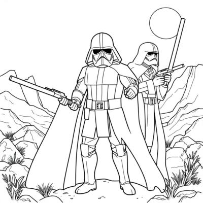 Coloriage : coloriages pour enfants Star Wars à imprimer