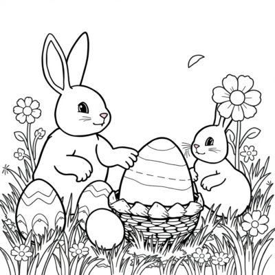 Livre de coloriage : coloriages pour enfants sur le thème de Pâques