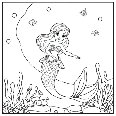 Livre de coloriage : coloriages pour enfants de sirène