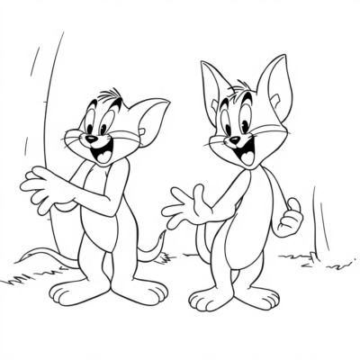 Coloriez: coloriages pour enfants Tom et Jerry