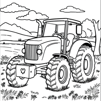 Coloriage : coloriages pour enfants de tracteurs à imprimer