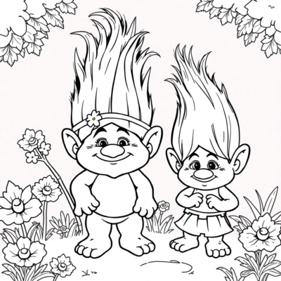 Livre de coloriage : coloriages pour enfants trolls