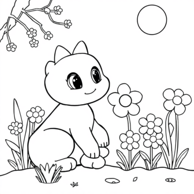 Livre de coloriage : coloriages pour enfants au printemps