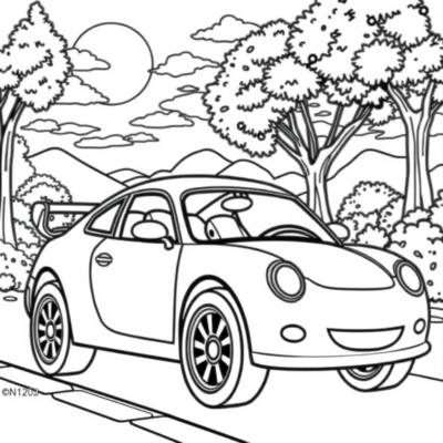 Livre de coloriage : coloriages pour enfants avec des voitures