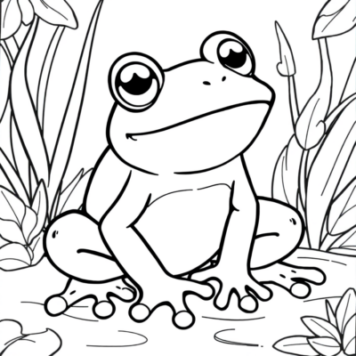 Coloriage : coloriages pour enfants grenouille