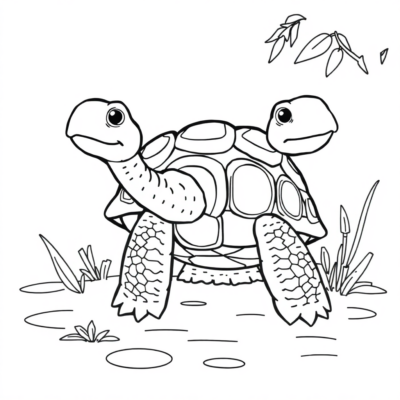 Dessin : coloriages pour enfants tortue