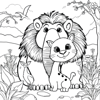 Coloriage : coloriages pour enfants avec des animaux