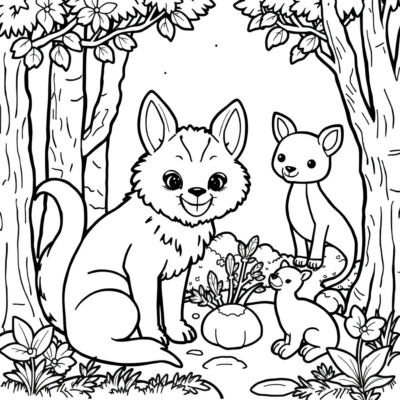 Livre de coloriage : coloriages pour enfants animaux de la forêt