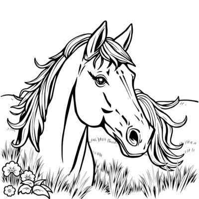 coloriages à imprimer Cheval