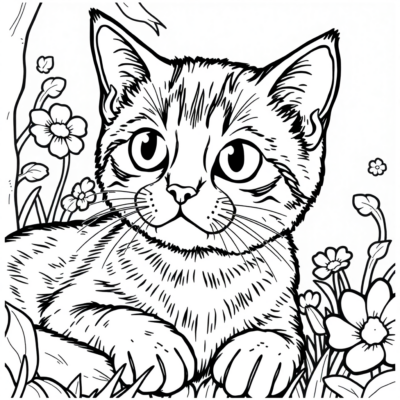 Coloriages à imprimer : Chatons