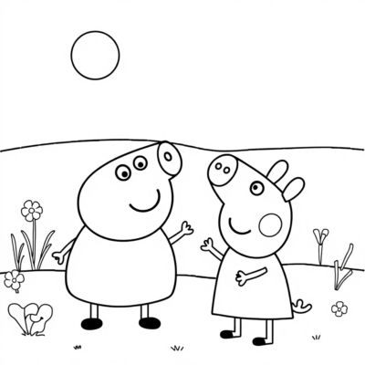 Dessins à colorier à imprimer Peppa Pig
