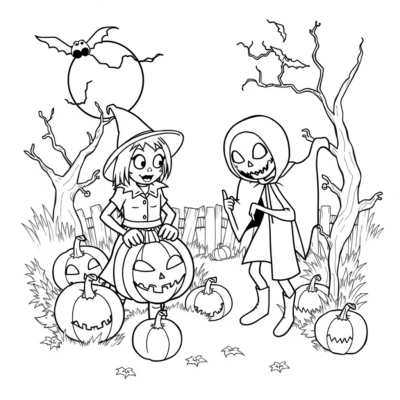 Coloriage : coloriages d’Halloween 2 pour enfants