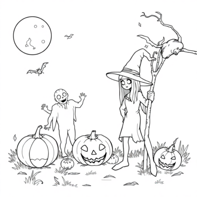 Colorier Halloween à imprimer