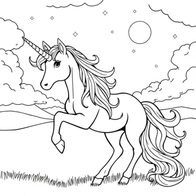 Coloriages de licornes à imprimer pour enfants