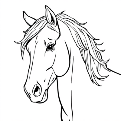 Chevaux à colorier pour enfants