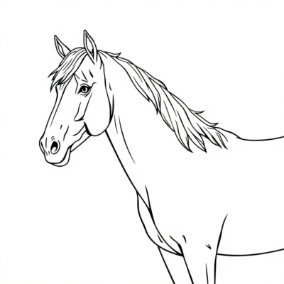 Coloriage Cheval à imprimer