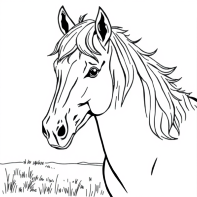 Poneys et Chevaux à Colorier pour Enfants