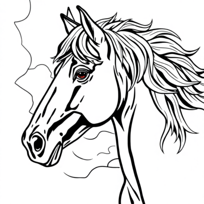 Chevaux à colorier pour les enfants