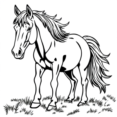 Livre de coloriage : coloriages de chevaux