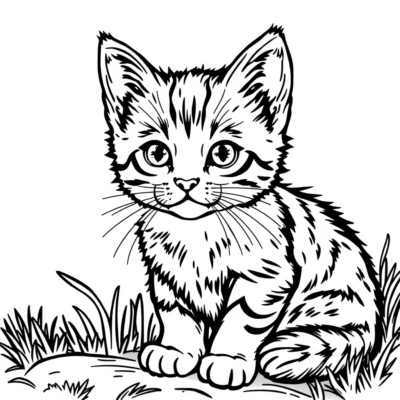 Livre de coloriage : coloriage de chatons