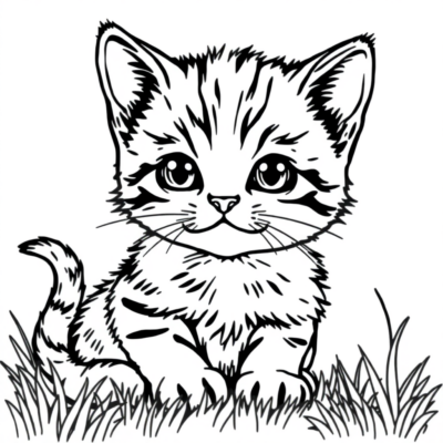 Livre de coloriage : coloriages de chaton