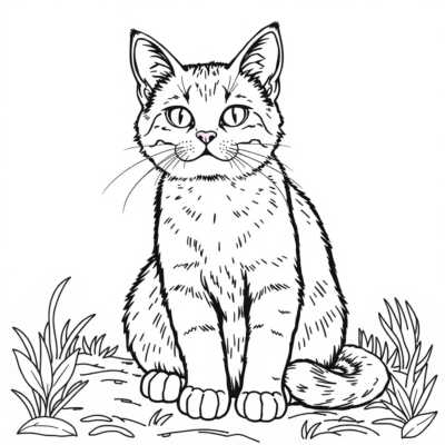 Chats mignons à colorier pour enfants