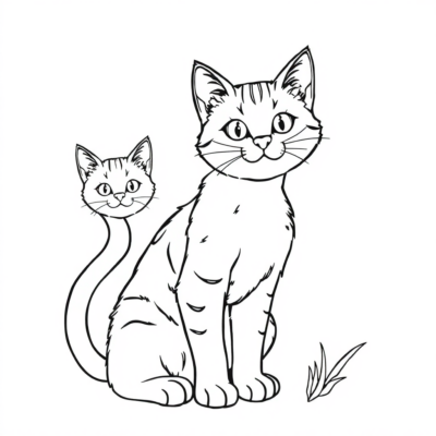 Livre de coloriage : coloriages de chats pour enfants