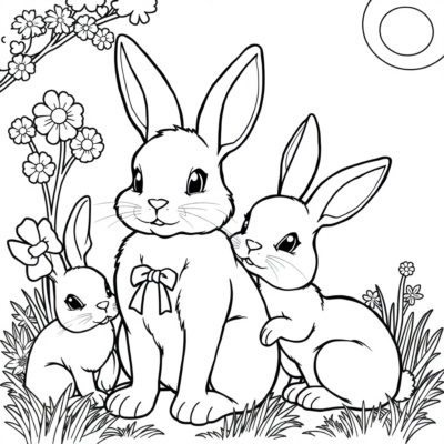 Livre de coloriage : coloriages de lapins