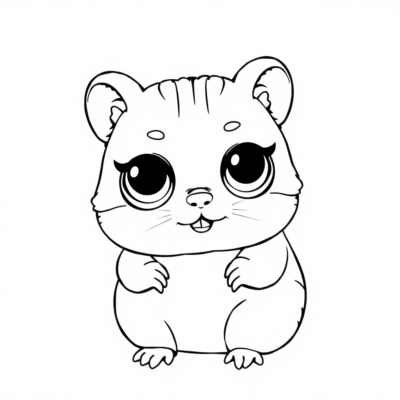 Coloriages LOL Surprise Animaux Hamster