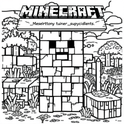 Dessins à colorier Minecraft à imprimer