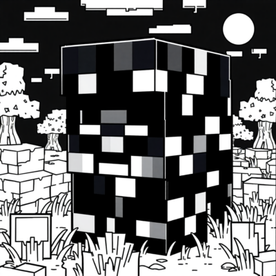 Coloriages Minecraft Wither